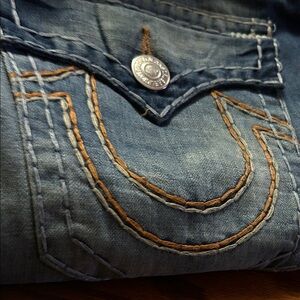 True Religion Denim Jeans with Contrast Stitching